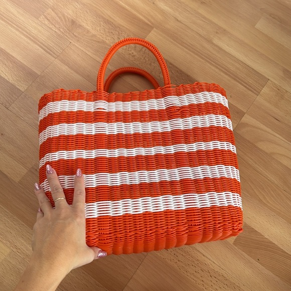 Vintage plastic woven bag - Picture 2 of 2